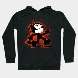 Felix The Cat Walking Spray Paint Hoodie